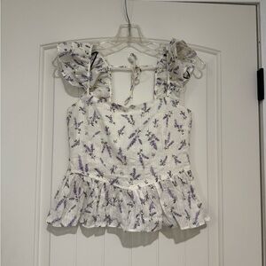 Floral Ruffle Top